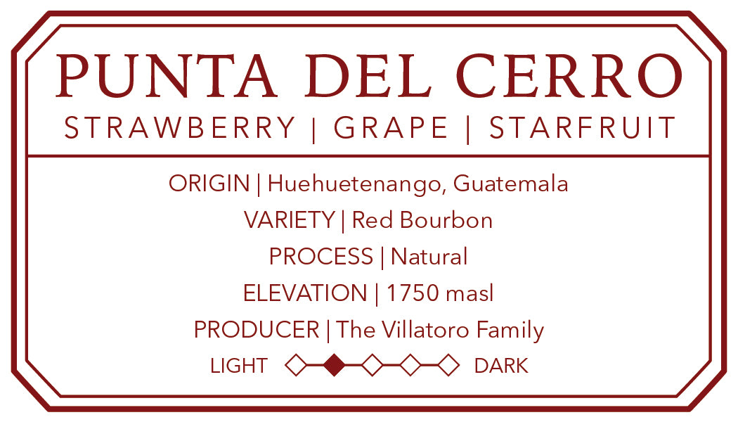 Punta Del Cerro Guatemala Natural | Single Origin