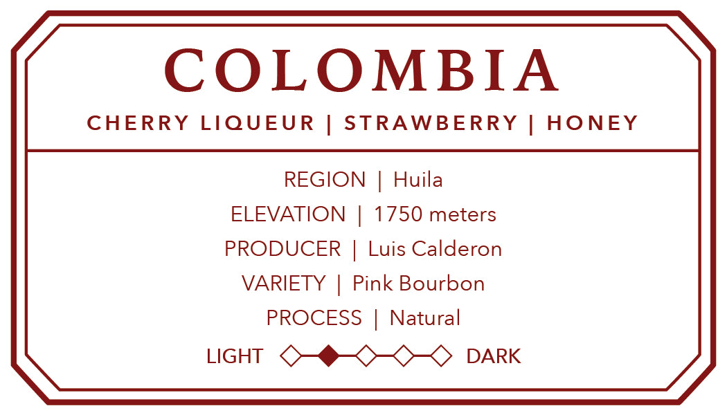 Natural Colombian Single Origin (Pink Bourbon)