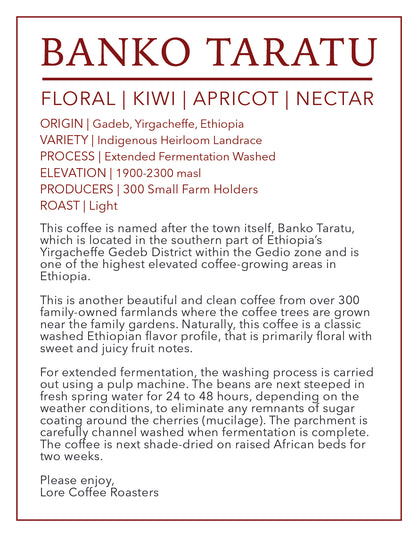 Banko Taratu | Single Origin