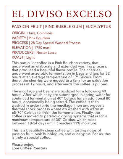 El Diviso Excelso | Single Origin