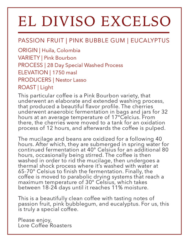 El Diviso Excelso | Single Origin