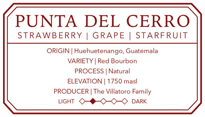 Punta Del Cerro Guatemala Natural | Single Origin
