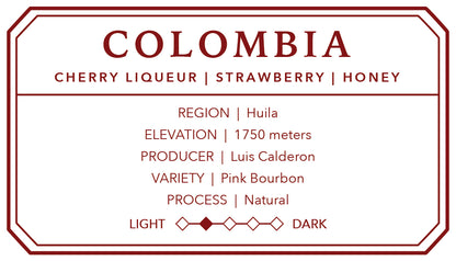 Natural Colombian Single Origin (Pink Bourbon)